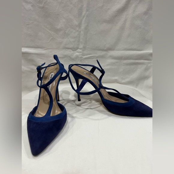 MANOLO BLAHNIK Blue Suede - Picture 5 of 8